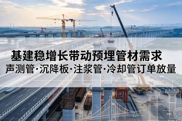 芮城基建稳增长带动预埋监测管材需求,声测管、沉降板、注浆管订单持续放量